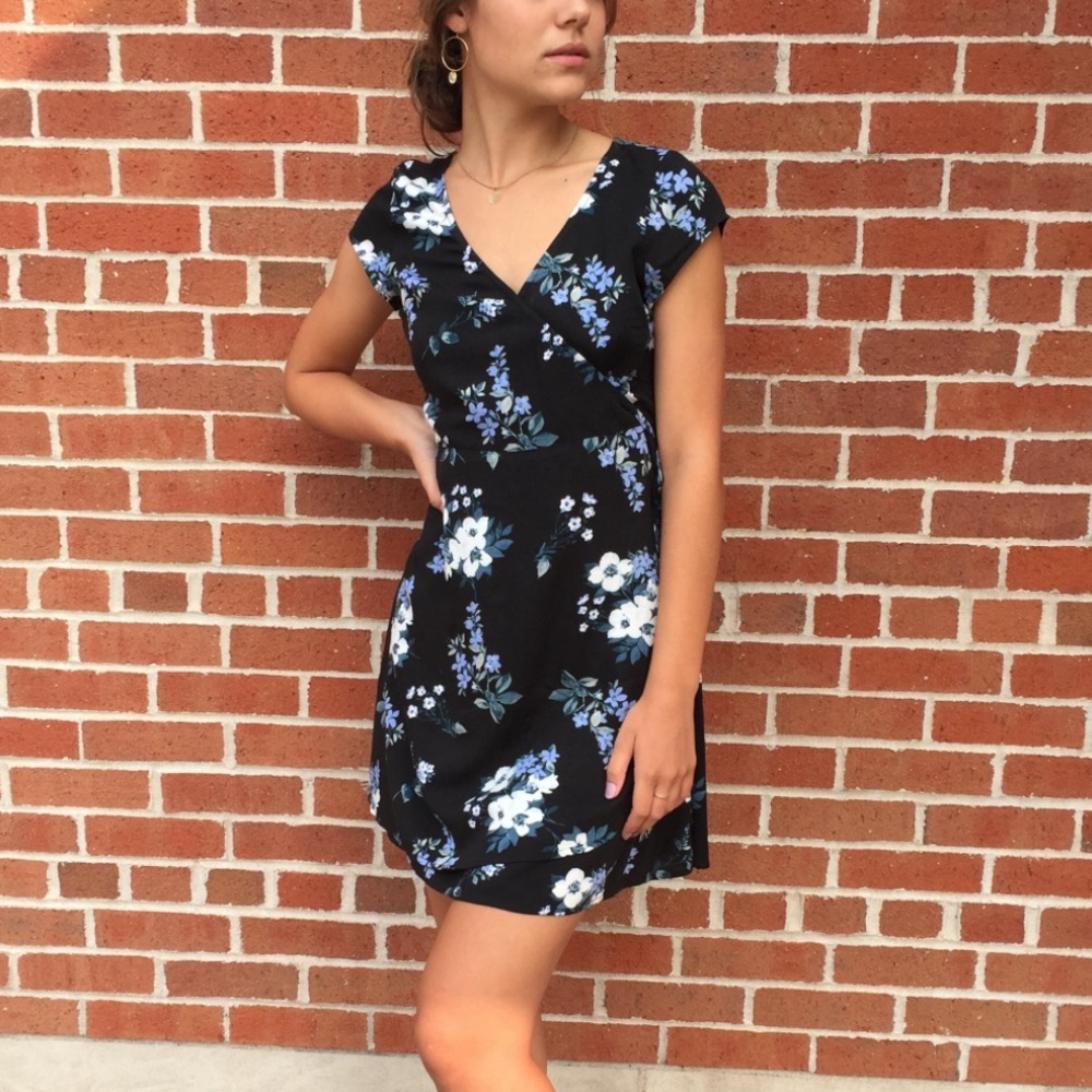 Hollister Floral Wrap Dress